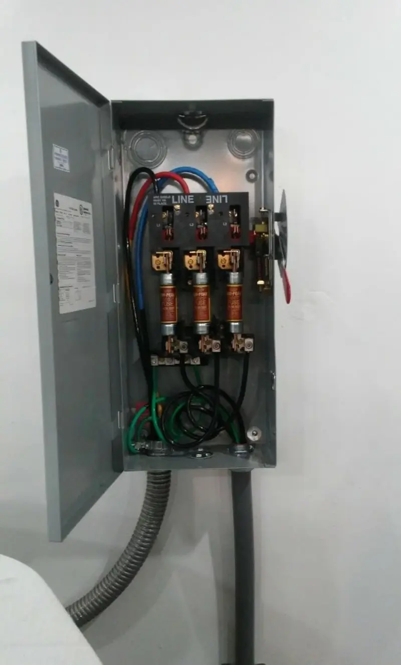 Three-phase disconnect switch installed for Electrical Wiring & Rewiring in South Boston